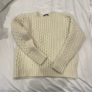 Brandy Melville Cream Wool Sweater
